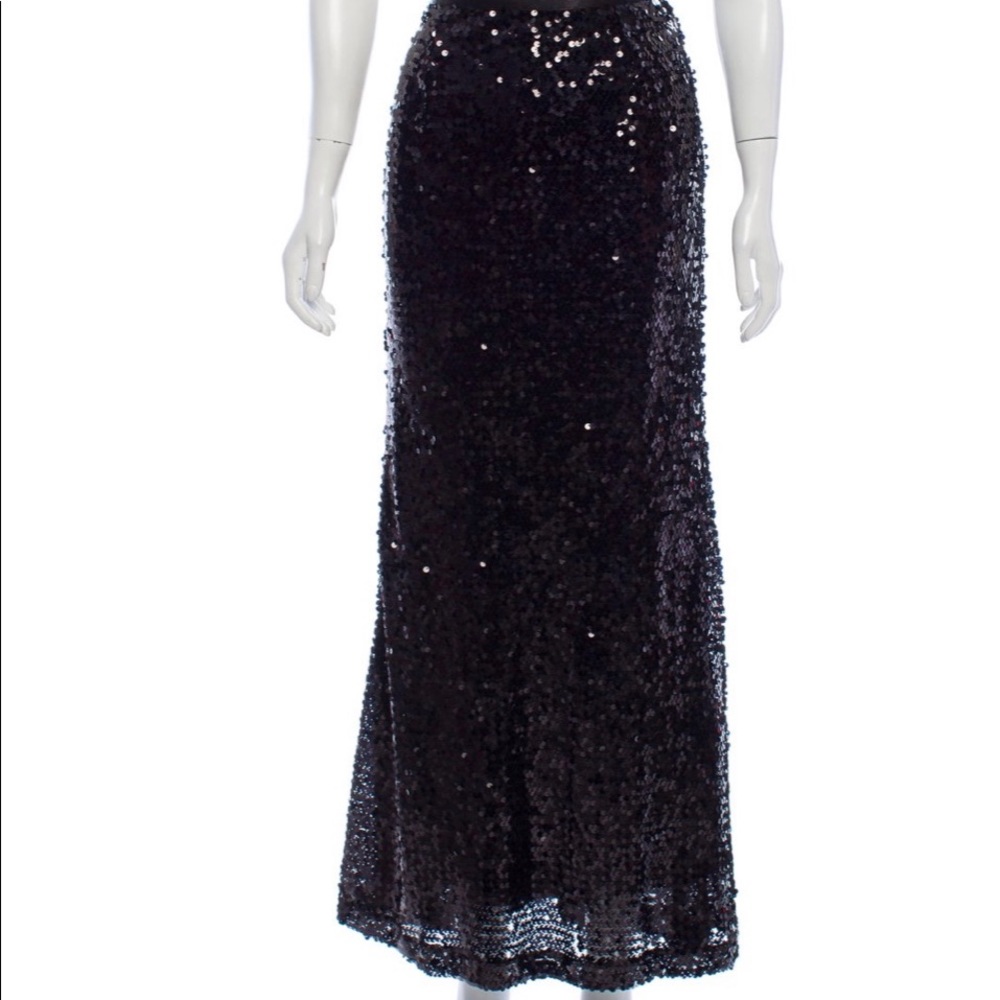 Carmen Marc Valvo sequined mermaid skirt